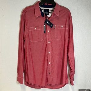 NWT SPERRY Top-sider Men’s XL Red Long Sleeves Casual Shirt